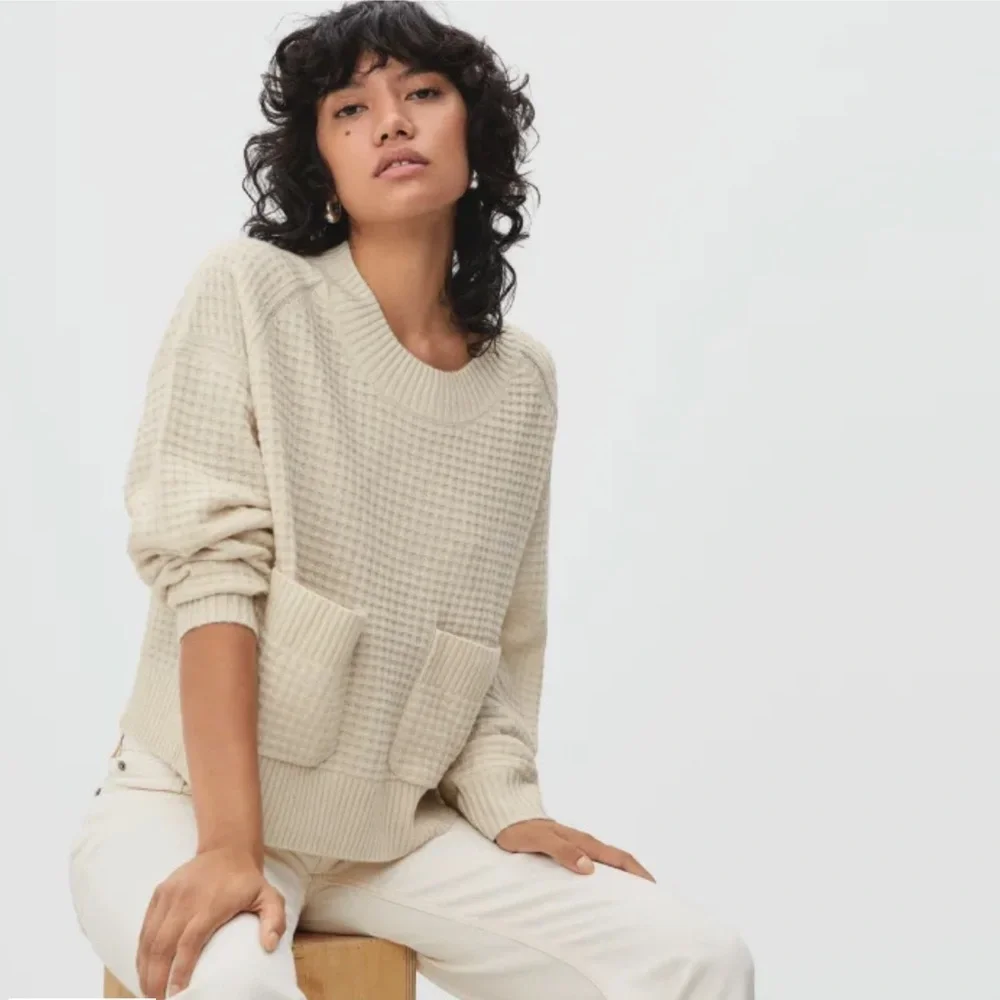 Everlane Belgian waffle pocket pullover in re cashmere - oversized